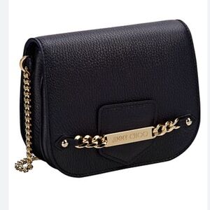Jimmy Choo Shadow Leather Crossbody Bag, Black
